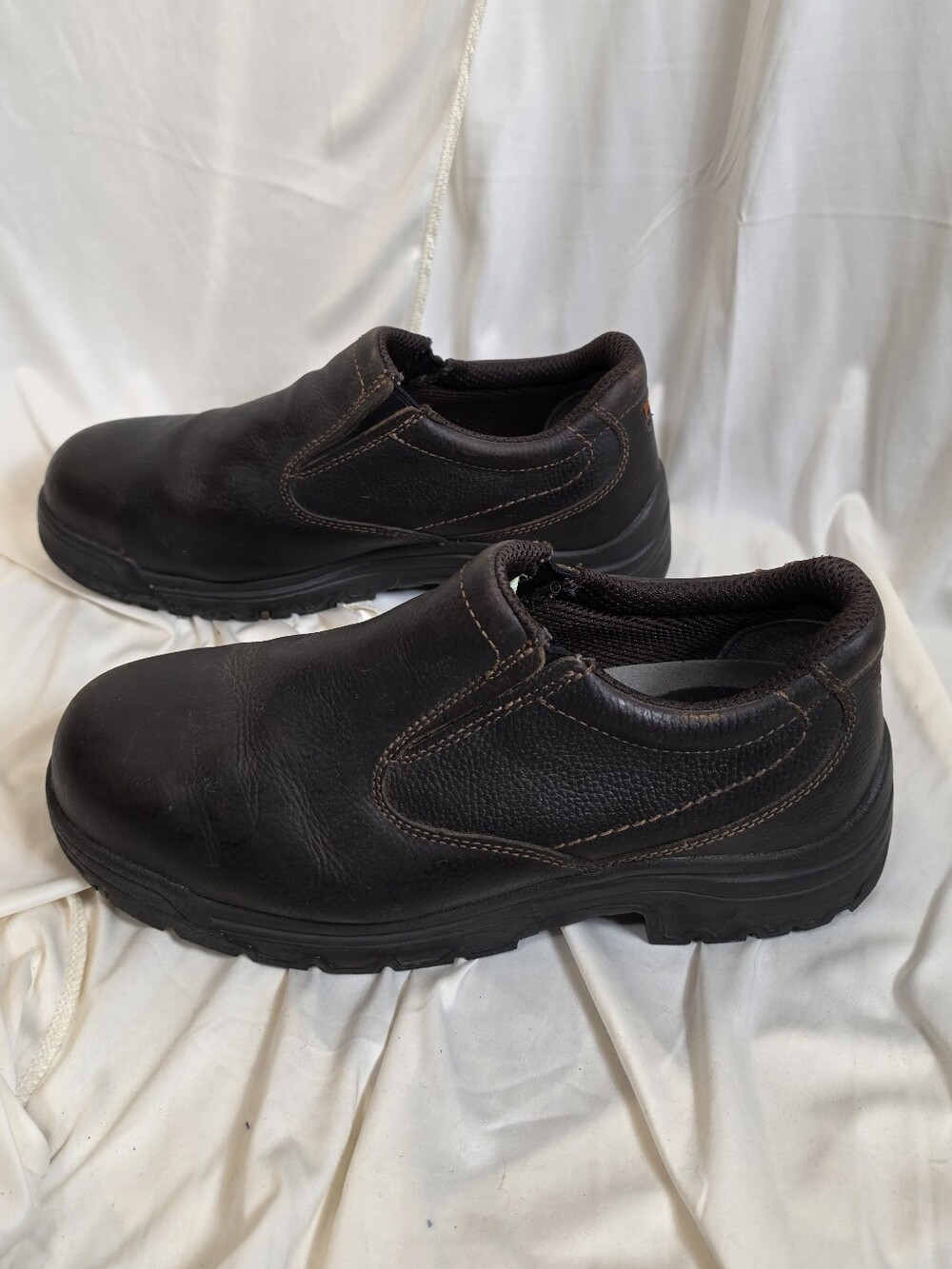 Timberland PRO Titan Men's Slip On Alloy Safety Toe Work Shoes Brown 12M 53534
